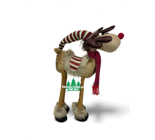 Декоративный олень новогодний с телескопическими ногами до 60 см