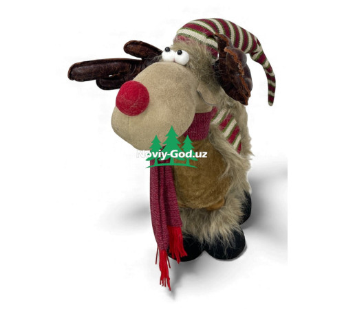 Декоративный олень новогодний с телескопическими ногами до 60 см