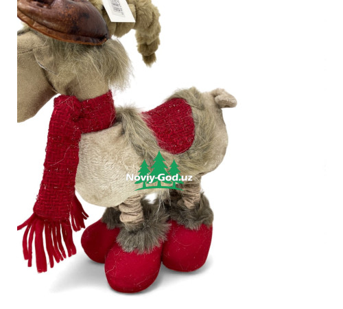 Декоративный олень новогодний с телескопическими ногами до 60 см