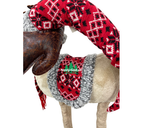 Декоративный олень новогодний с телескопическими ногами до 80 см