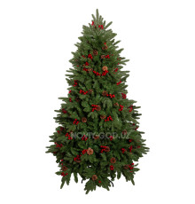 Искусственная новогодняя елка "Лесная сказка", с шишками и ягодами, 120-240 см.