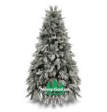 Искусственная новогодняя елка "Зимняя сказка", размер - 180-300см. С шишками и встроенной гирляндой.